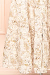 Janessa Floral Midi Dress w/ Ruffles | Boutique 1861 bottom