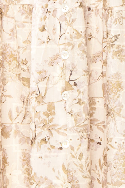 Janessa Floral Midi Dress w/ Ruffles | Boutique 1861 fabric