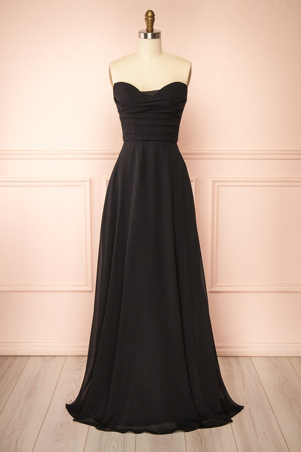 Janie Black Chiffon Maxi Dress with Sweetheart Neckline and Scarf | Boutique 1861 3X-Large Janie Black Chiffon Maxi Dress with Sweetheart Neckline and Scarf | Boutique 1861 3X-Large