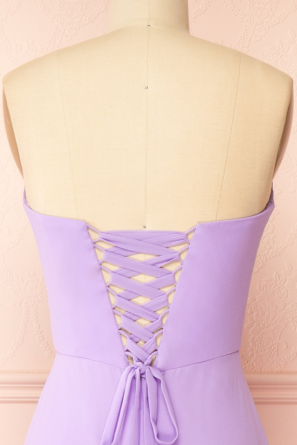 Janie Lavender | Chiffon Maxi Dress with Sweetheart Neckline