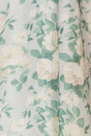 Janine Light Blue Strapless Floral Maxi Dress | Boutique 1861 fabric