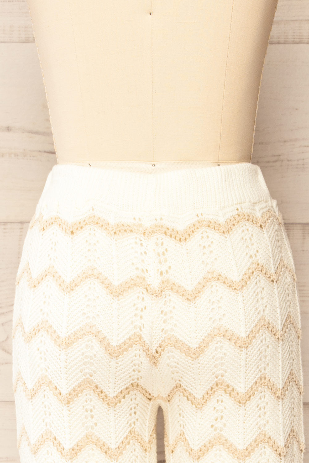 Jankovic High-Waisted Ivory Crochet Pants | La petite garçonne back