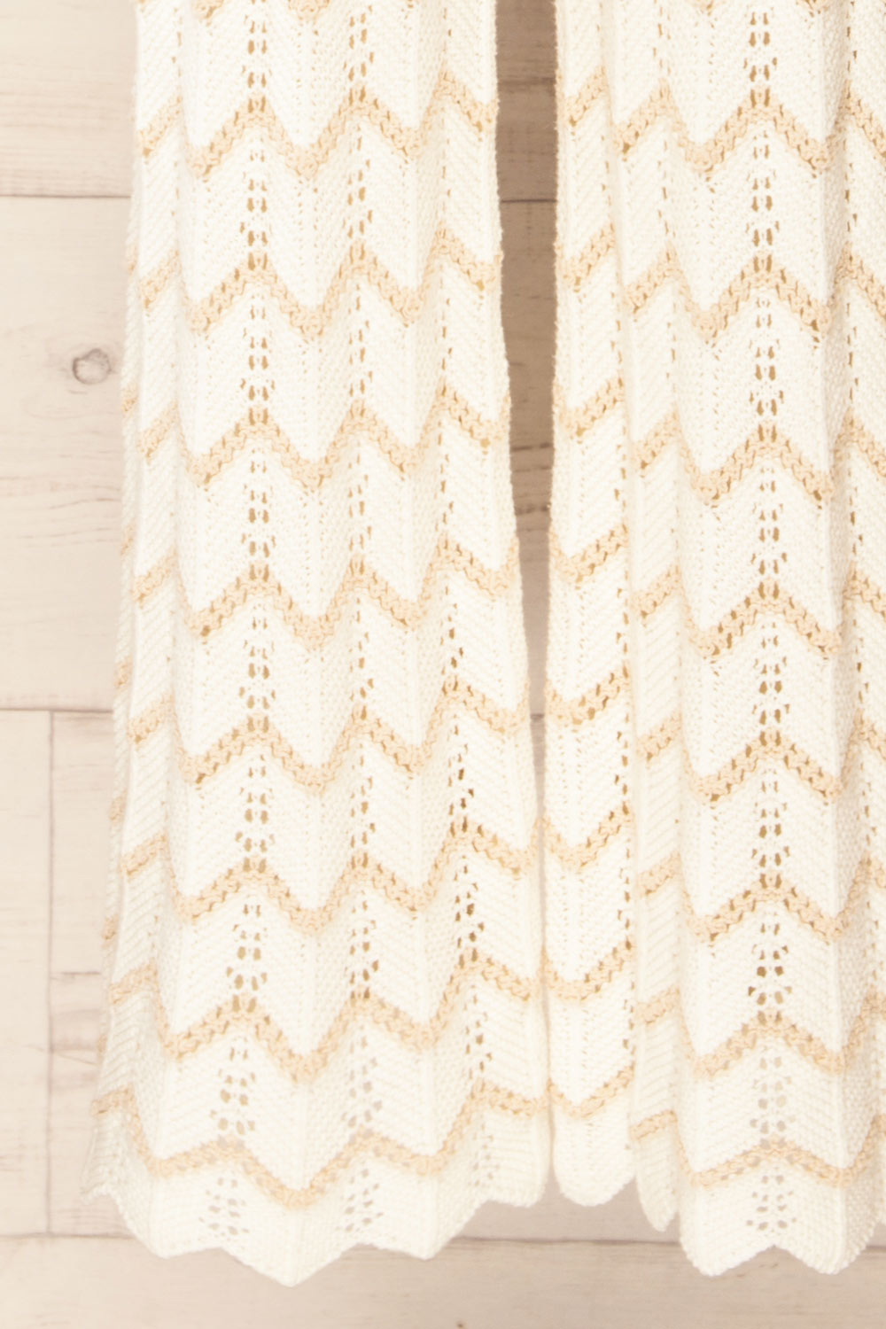 Jankovic High-Waisted Ivory Crochet Pants | La petite garçonne bottom