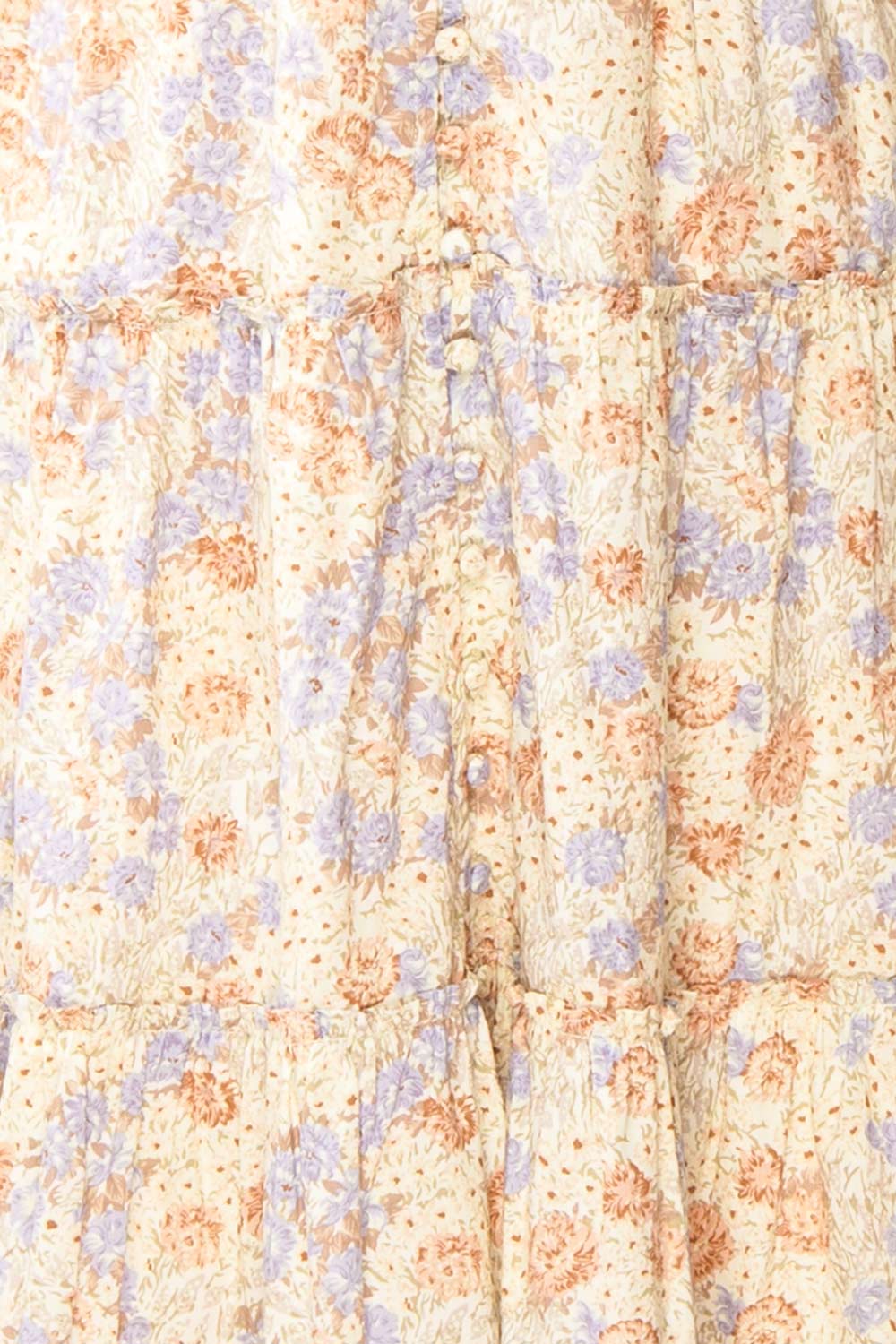 Jariana Midi Floral Dress w/ Plunging Neckline | Boutique 1861 fabric 