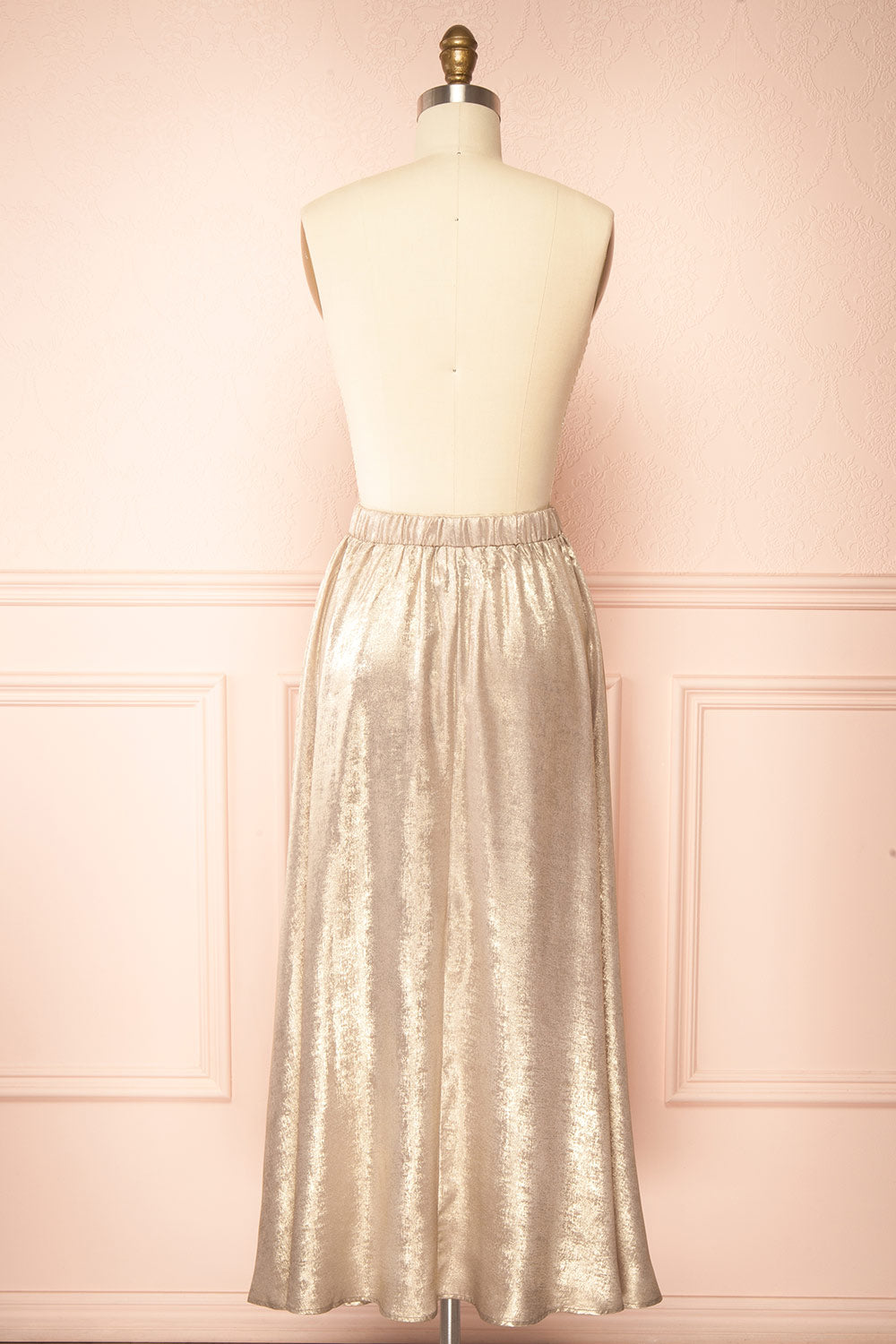 Jasmina Long Golden Skirt | Boutique 1861 back view