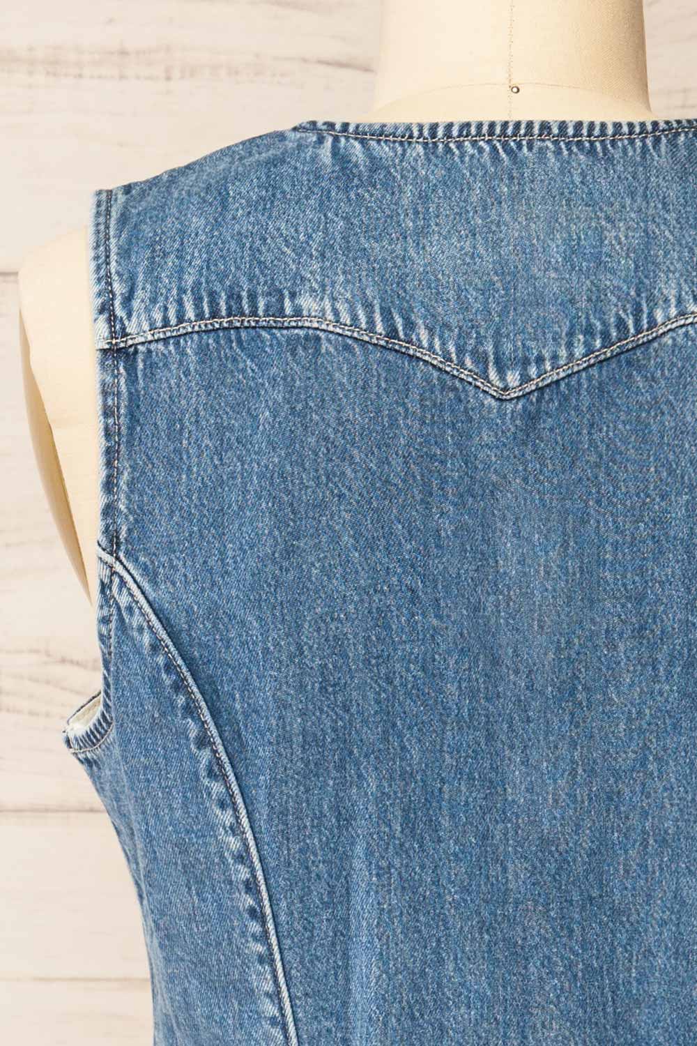 Jaylah Denim Vest w/ Pockets | La petite garçonne back