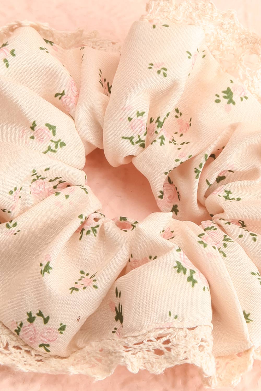 Jeorgine Floral Hair Scrunchie | Boutique 1861 close-up
