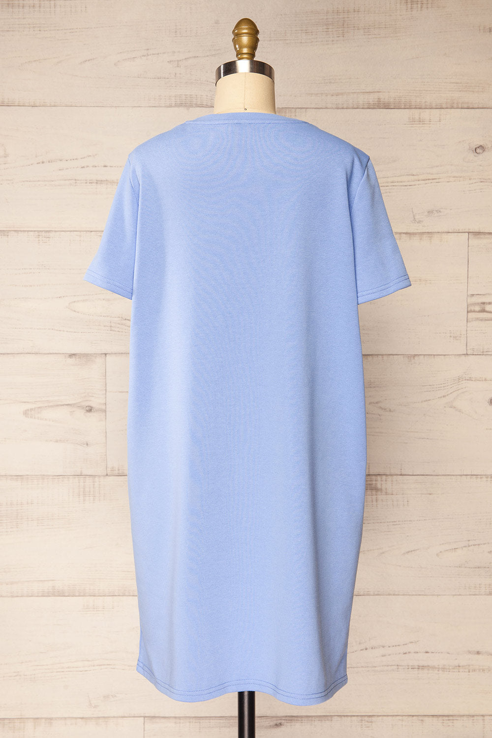Jerzey Blue T-Shirt Dress w/ Pockets | La petite garçonne back view