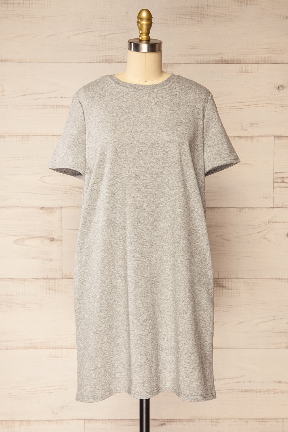 grey t shirt dress Jerzey Grey T-Shirt Dress w/ Pockets