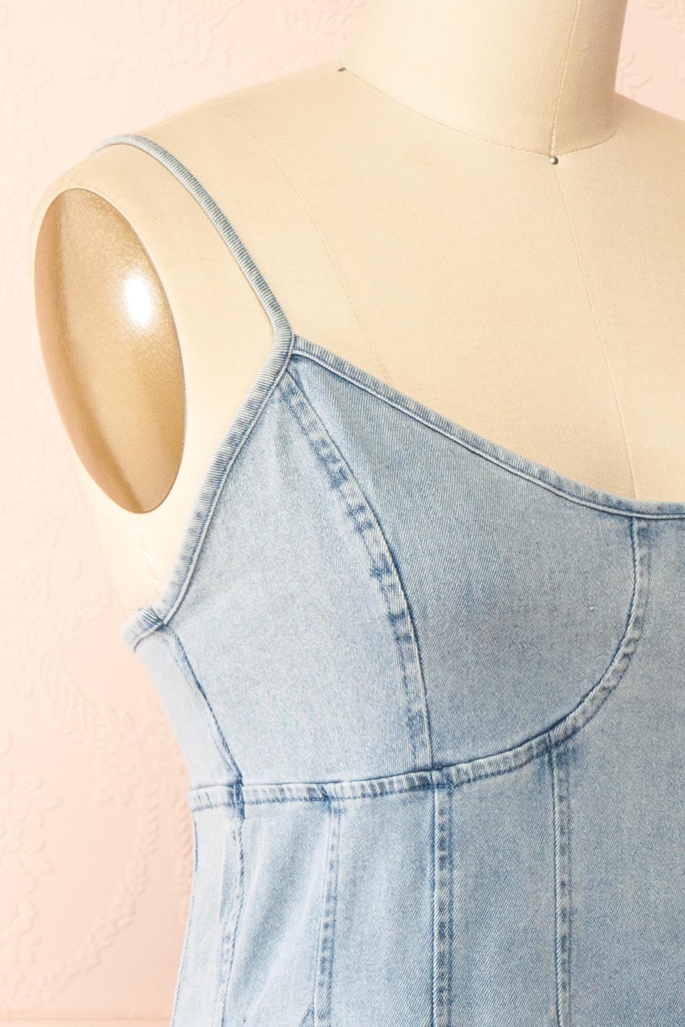 Jihane Light Blue Short Denim Dress | Boutique 1861 side