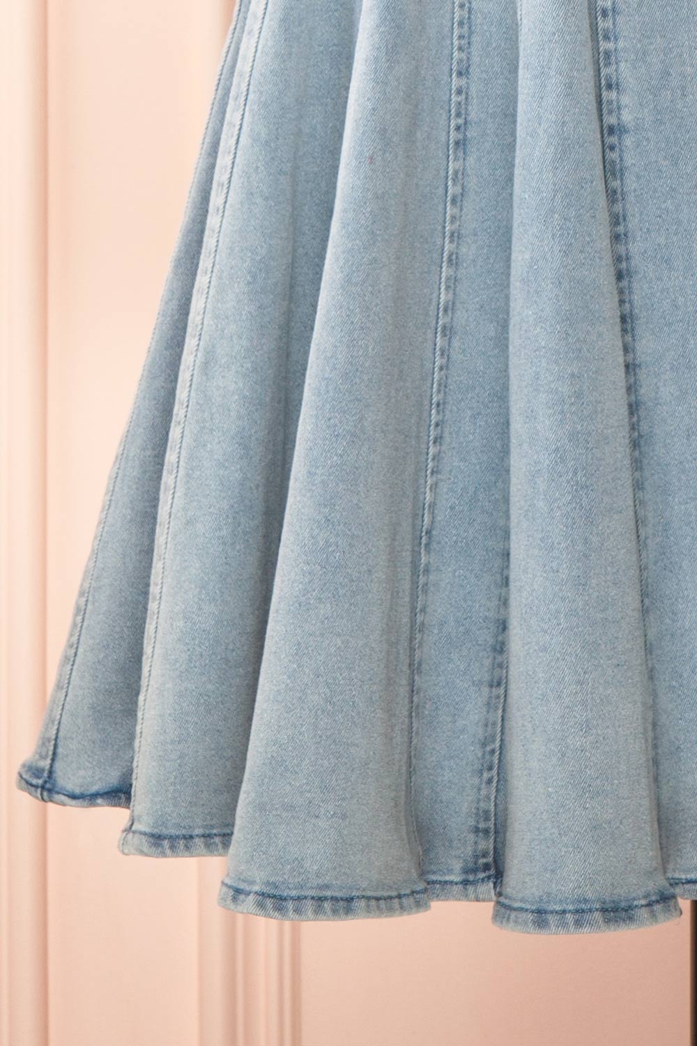 Jihane Light Blue Short Denim Dress | Boutique 1861 bottom