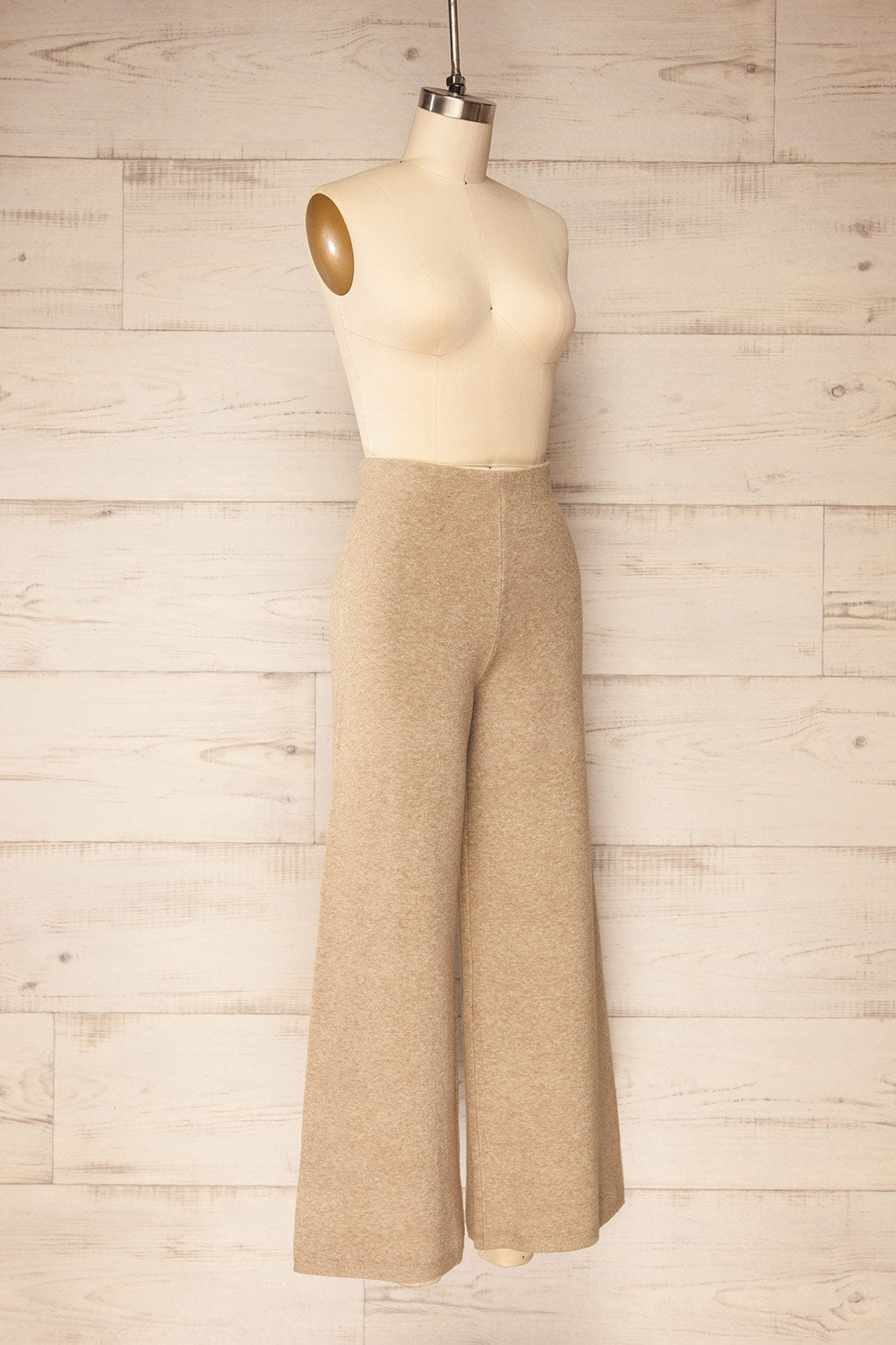 Jimina Taupe Wide Leg Loung Pants | La petite garçonne side view