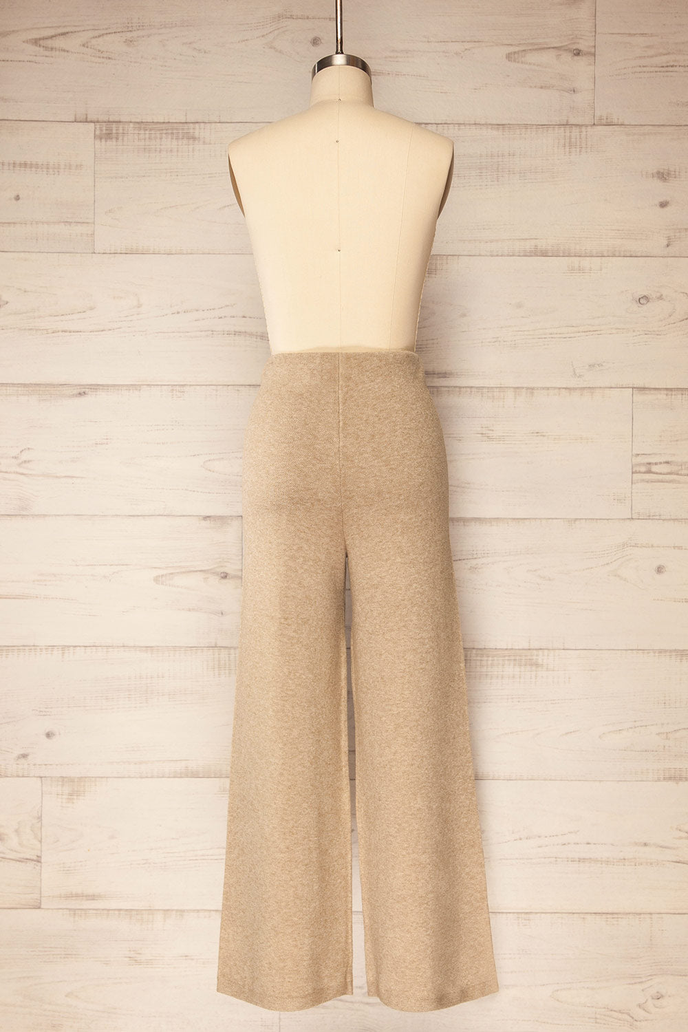 Jimina Taupe Wide Leg Loung Pants | La petite garçonne back view
