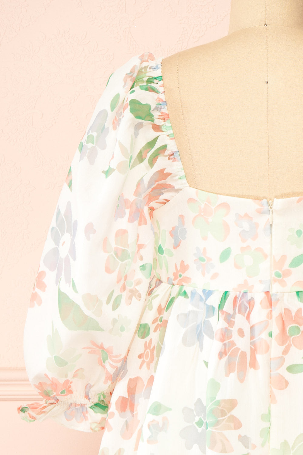 Jiselle Short Floral Babydoll Dress | Boutique 1861 back