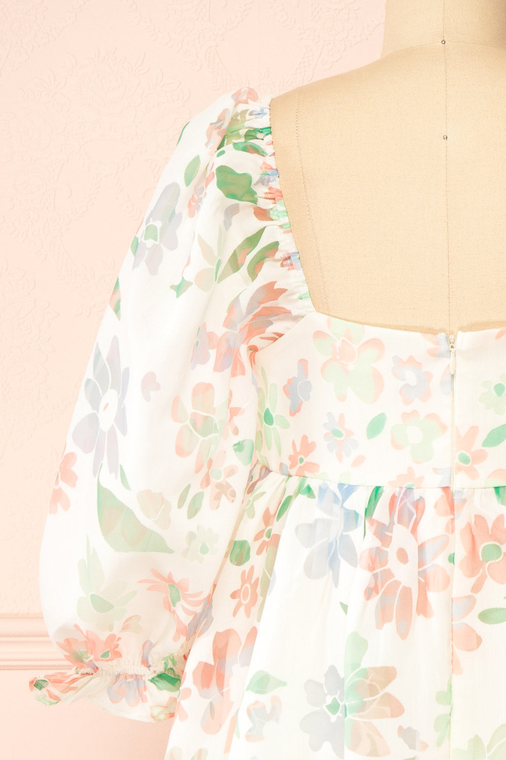 Jiselle Short Floral Babydoll Dress | Boutique 1861 back