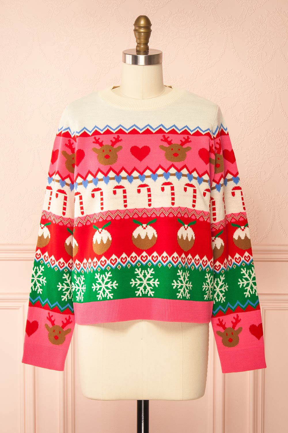 Jolly Colourful Christmas Sweater | Boutique 1861 front view