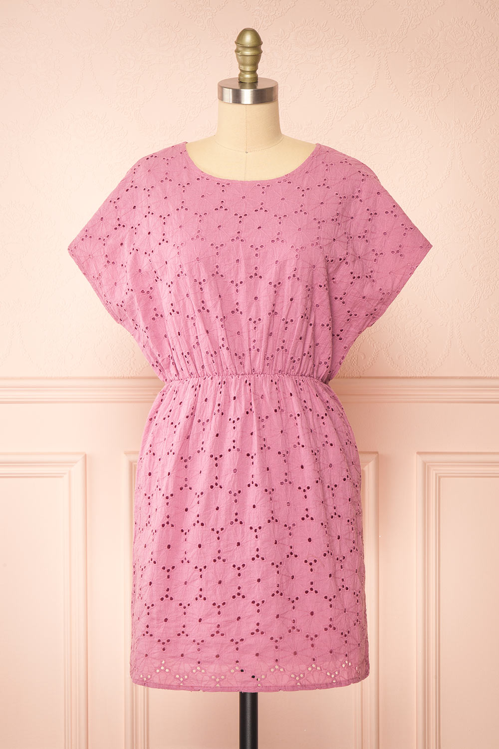 Jonesy Short Pink Floral Dress | Boutique 1861 front view
