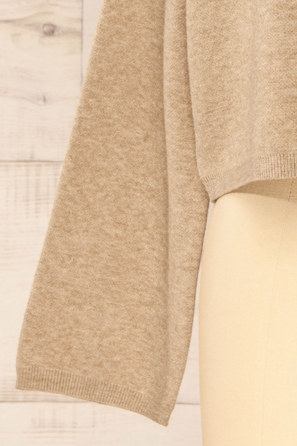 Joona Cropped Taupe Cardigan | La petite garçonne bottom
