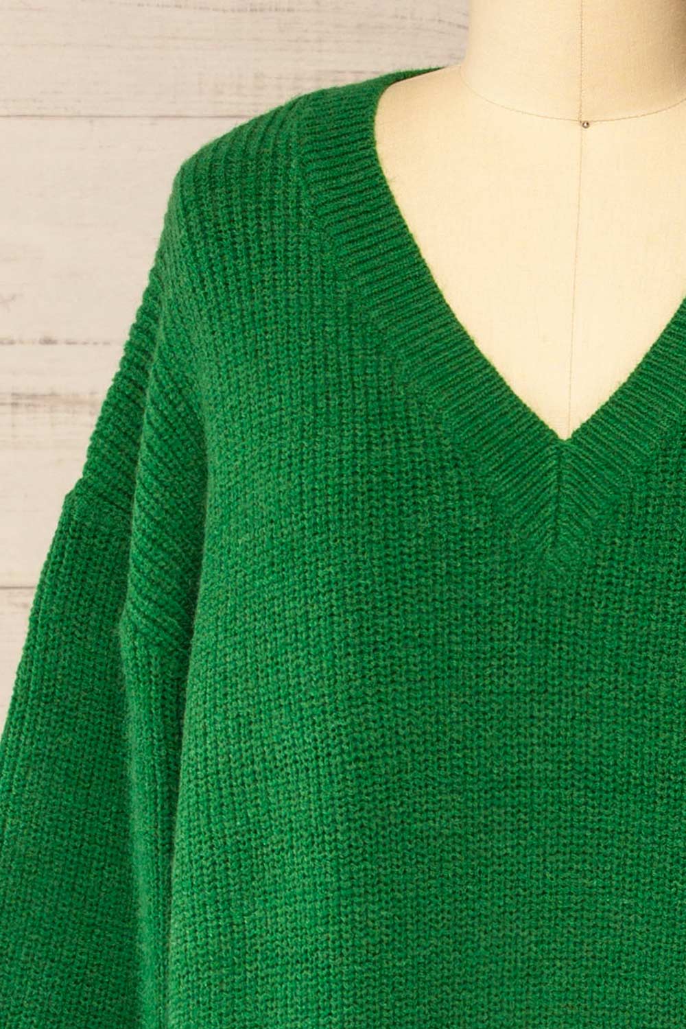 Jory Green Knit Midi Dress | La petite garçonne front