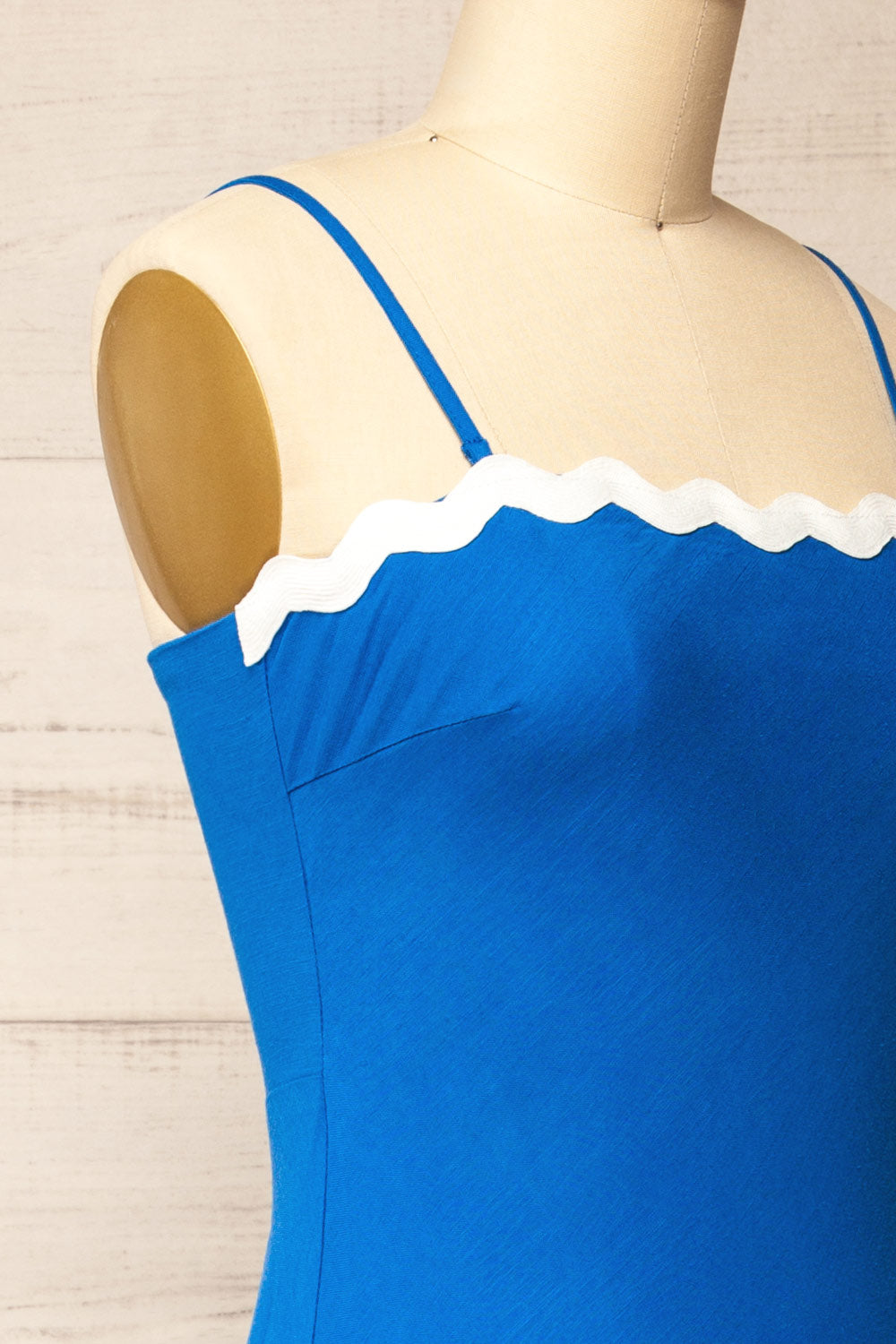 Juarez Long Blue A-Line Dress | La petite garçonne side