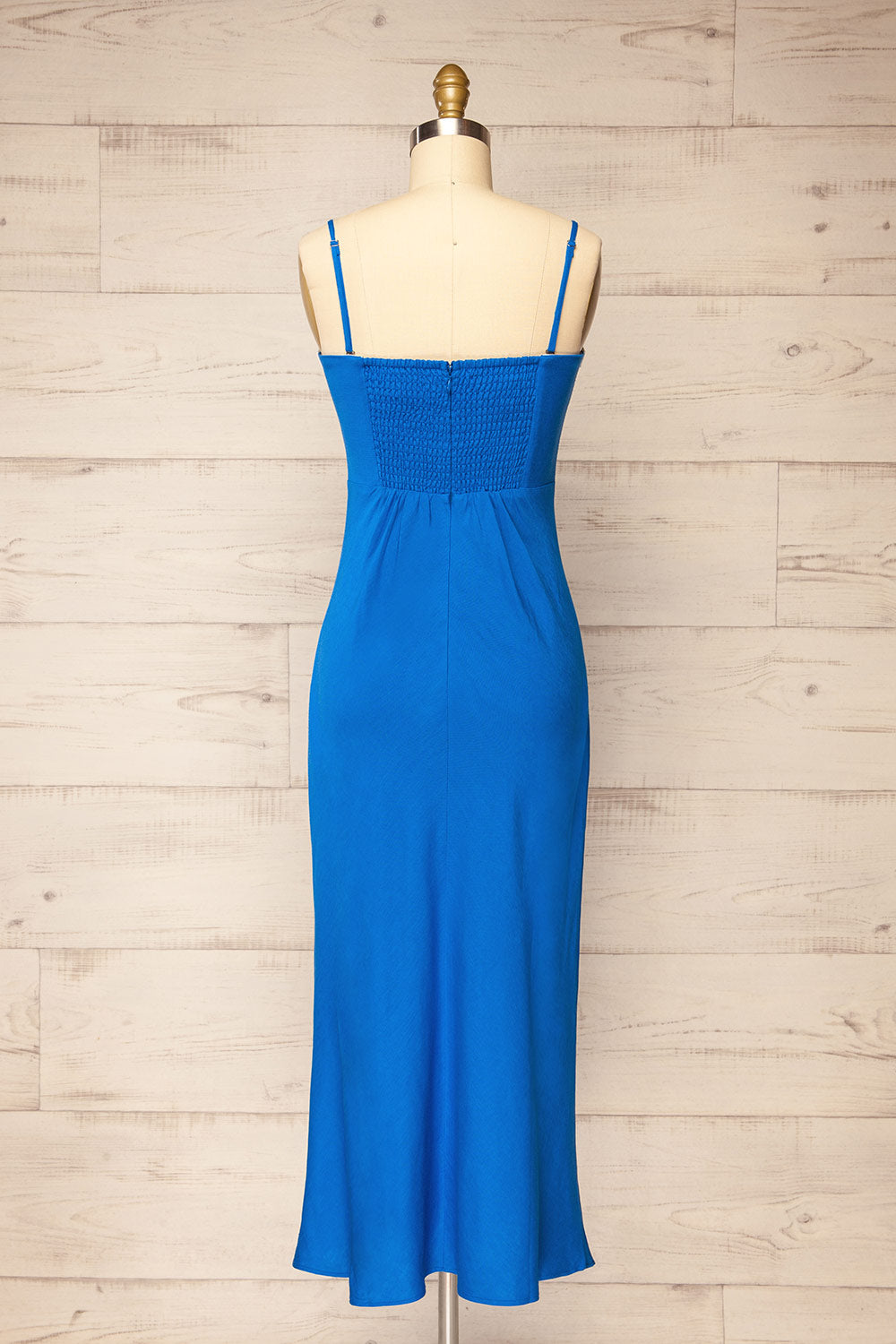 Juarez Long Blue A-Line Dress | La petite garçonne back view