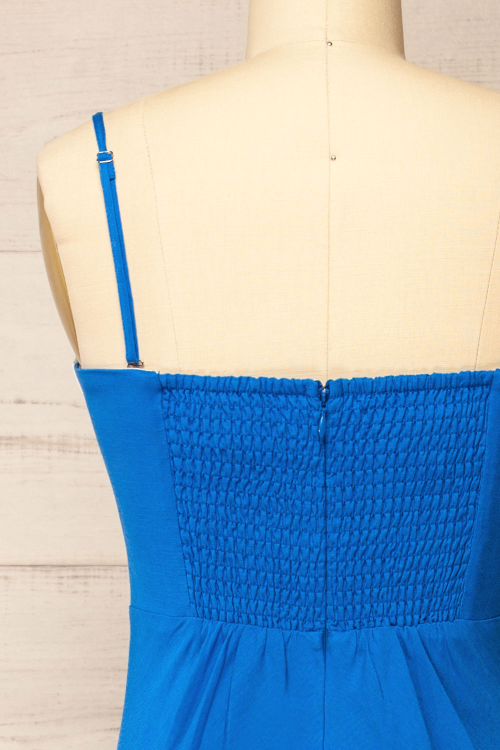 Juarez Long Blue A-Line Dress | La petite garçonne back