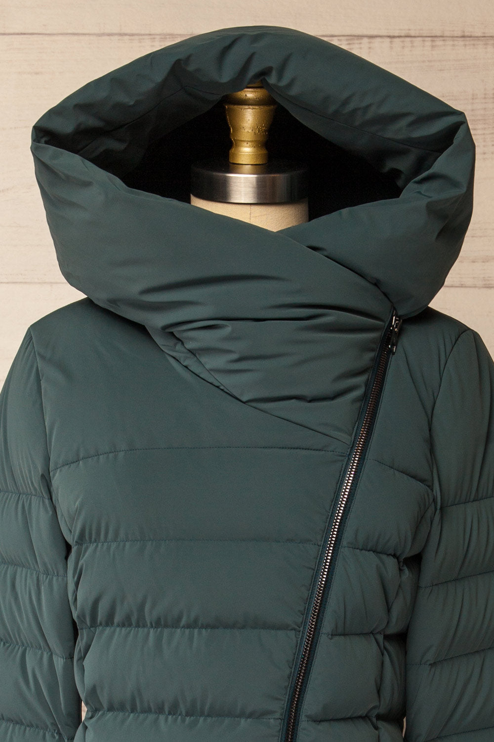 Judie Teal Midi Down Coat by Soia & Kyo | La petite garçonne hood
