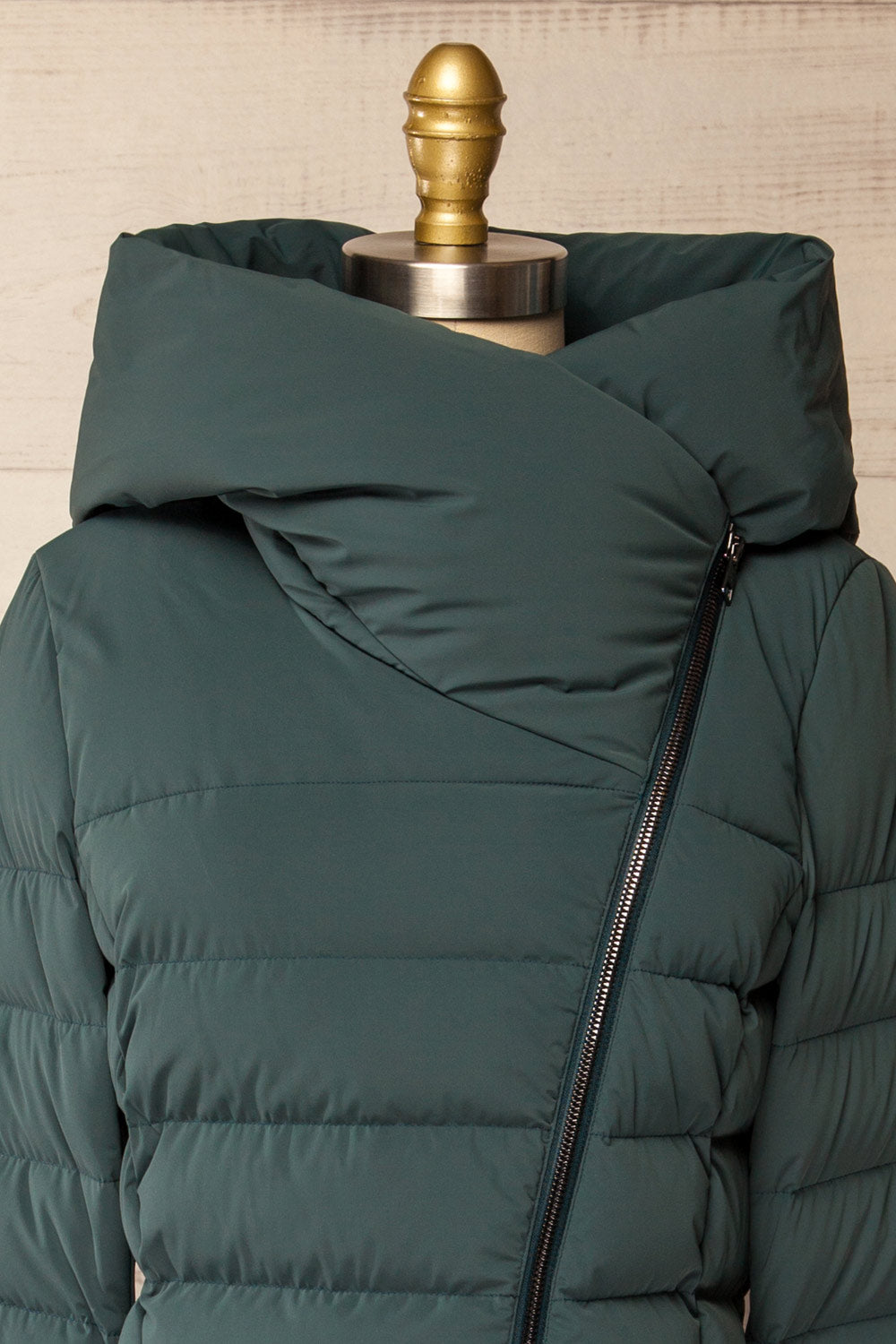 Judie Teal Midi Down Coat by Soia & Kyo | La petite garçonne front