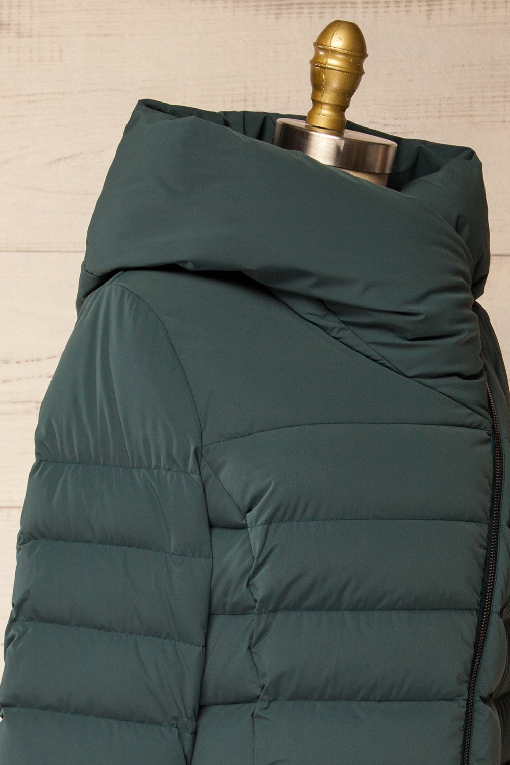 Judie Teal Midi Down Coat by Soia & Kyo | La petite garçonne side