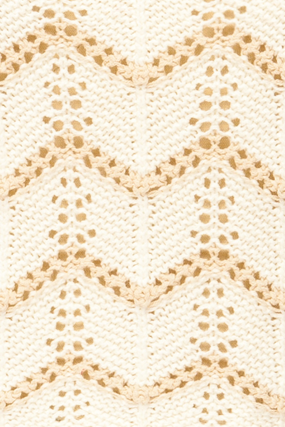 Juksu Ivory Crochet Top w/ Herringbone Pattern | La petite garçonne fabric 
