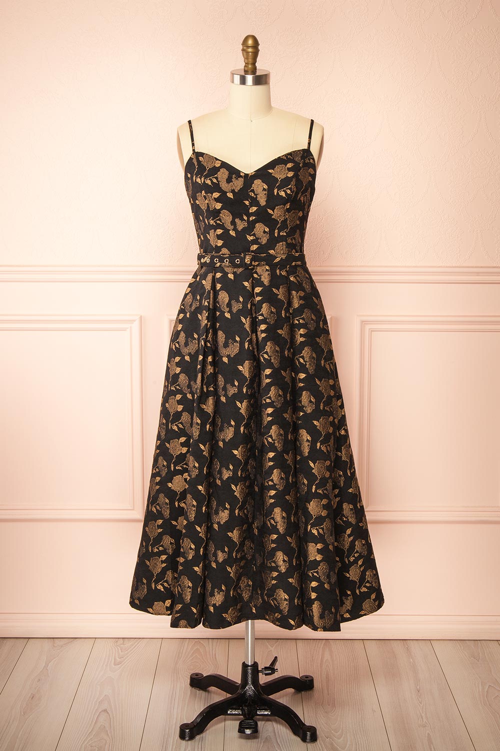 Kailany Floral Dress with Belt and Pockets | Boutique 1861 front view