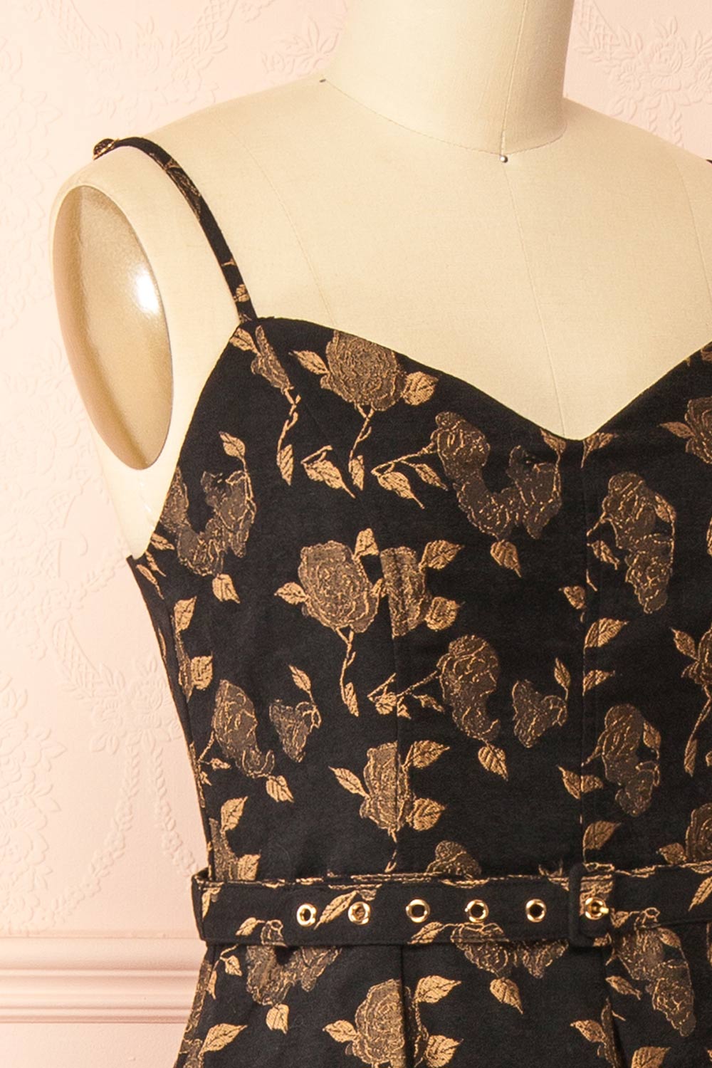 Kailany Floral Dress with Belt and Pockets | Boutique 1861 side view