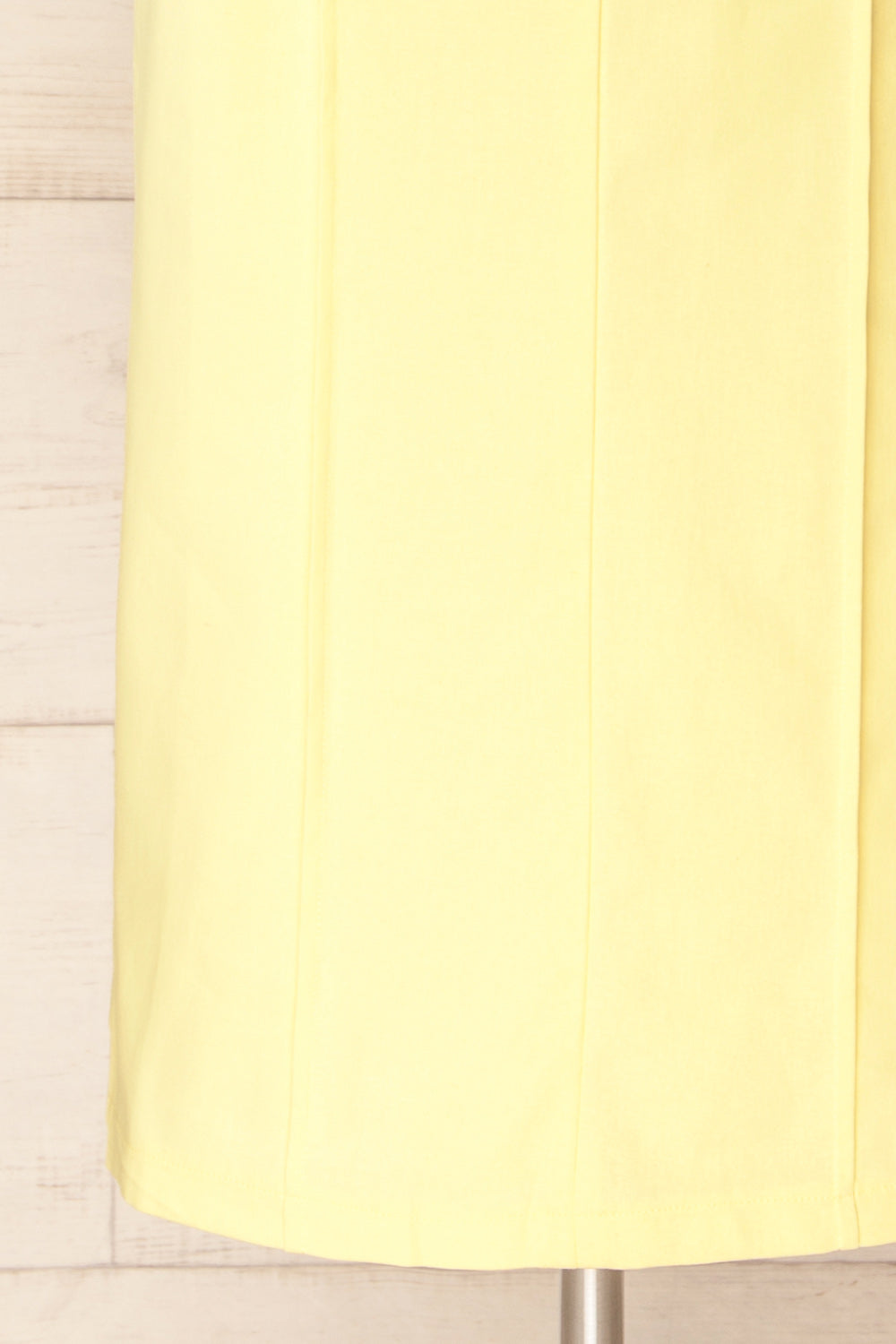 Kakani Light Yellow High-Waisted Straight Midi Skirt | La petite garçonne bottom