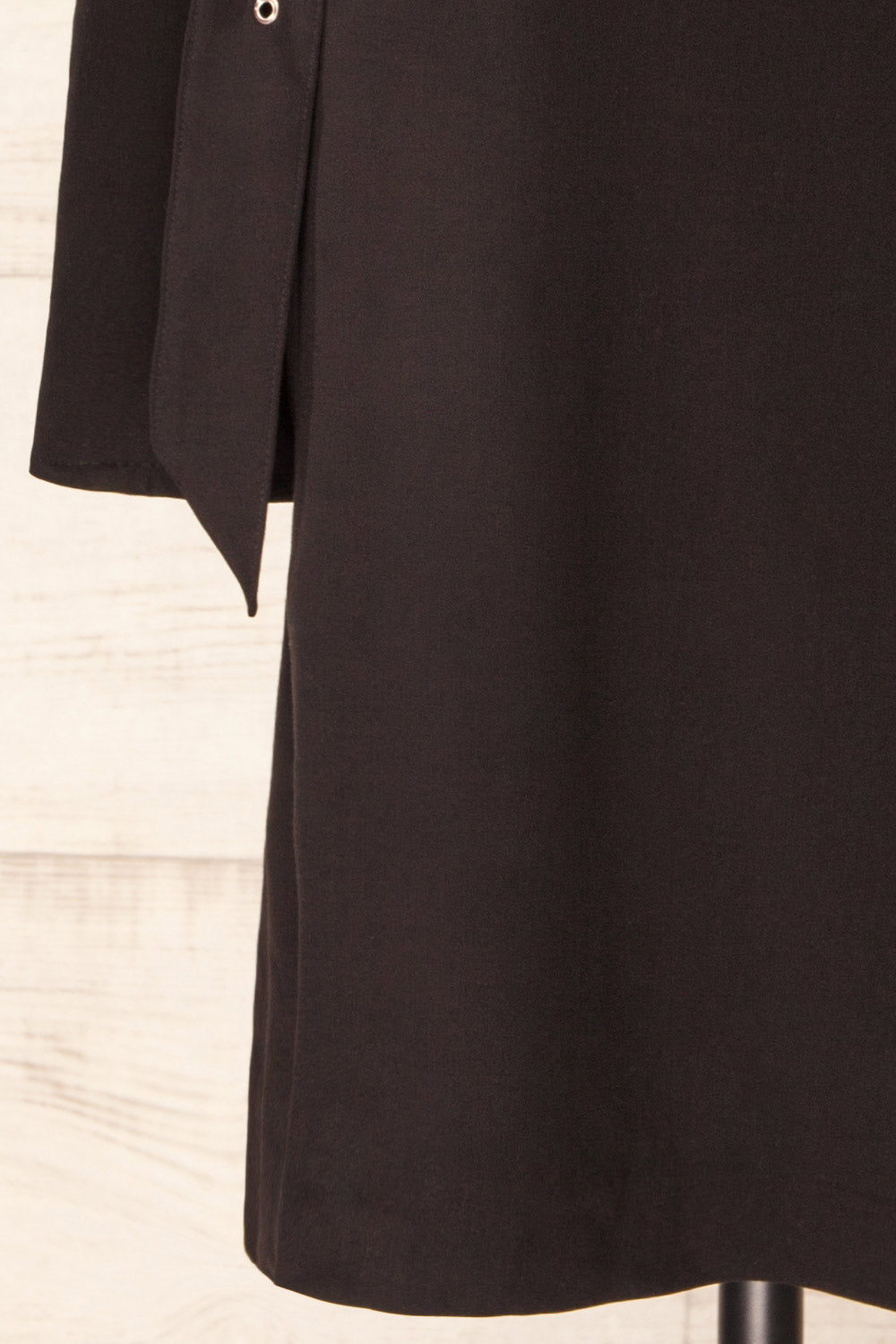 Kakina | Robe Blazer Noire Courte avec Ceinture