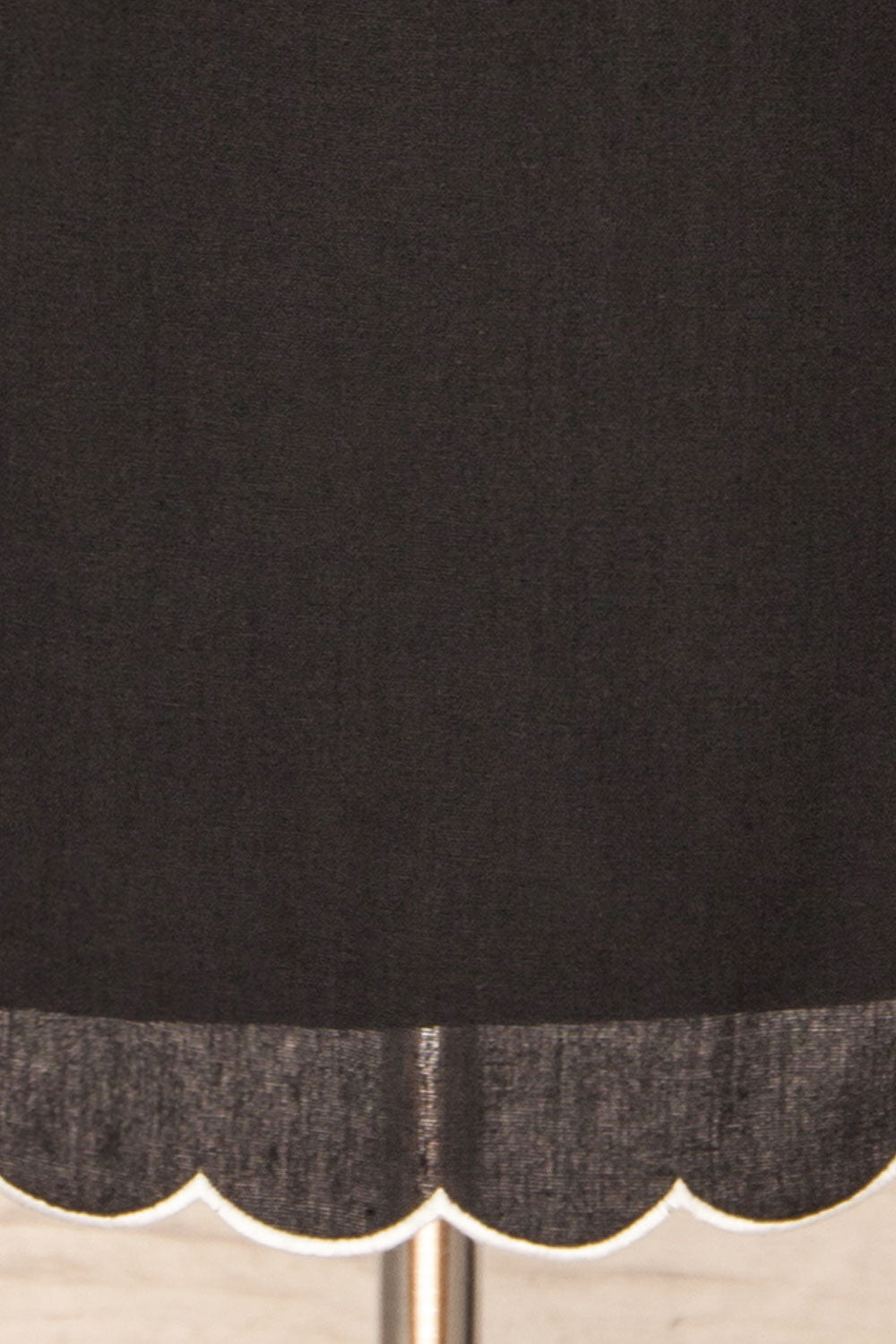 Kalissa Black Midi Skirt w/ Scalloped Hem | La petite garçonne fabric