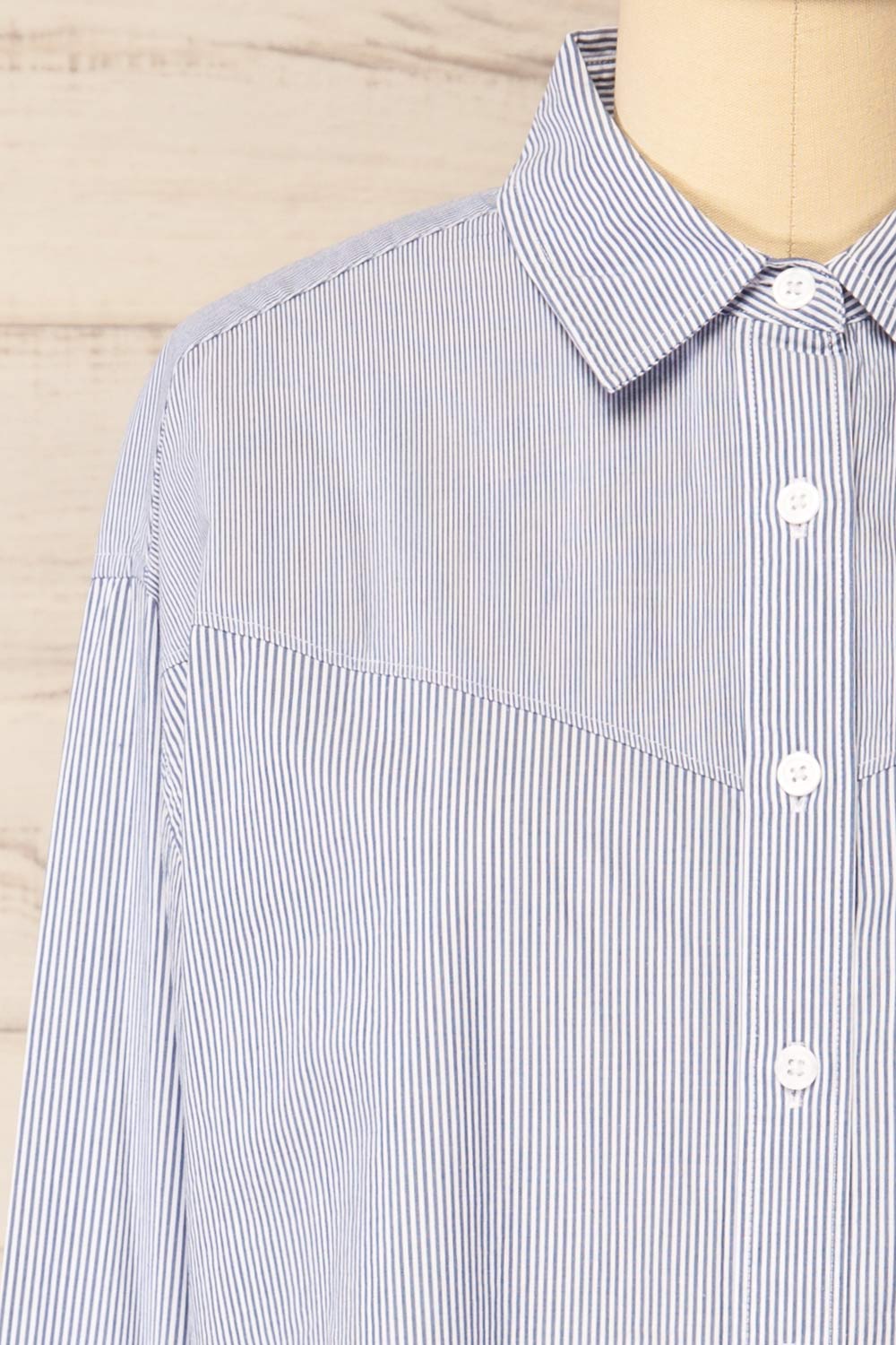 Kameiros Oversized Striped Button-Up Shirt | La petite garçonne front