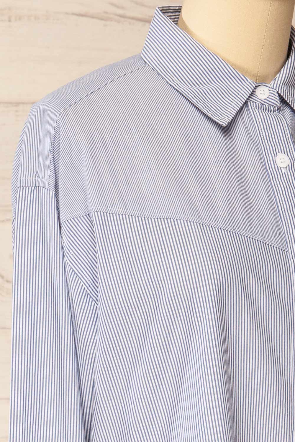 Kameiros Oversized Striped Button-Up Shirt | La petite garçonne side