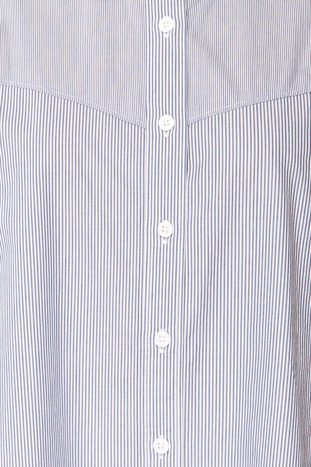 Kameiros Oversized Striped Button-Up Shirt | La petite garçonne fabric