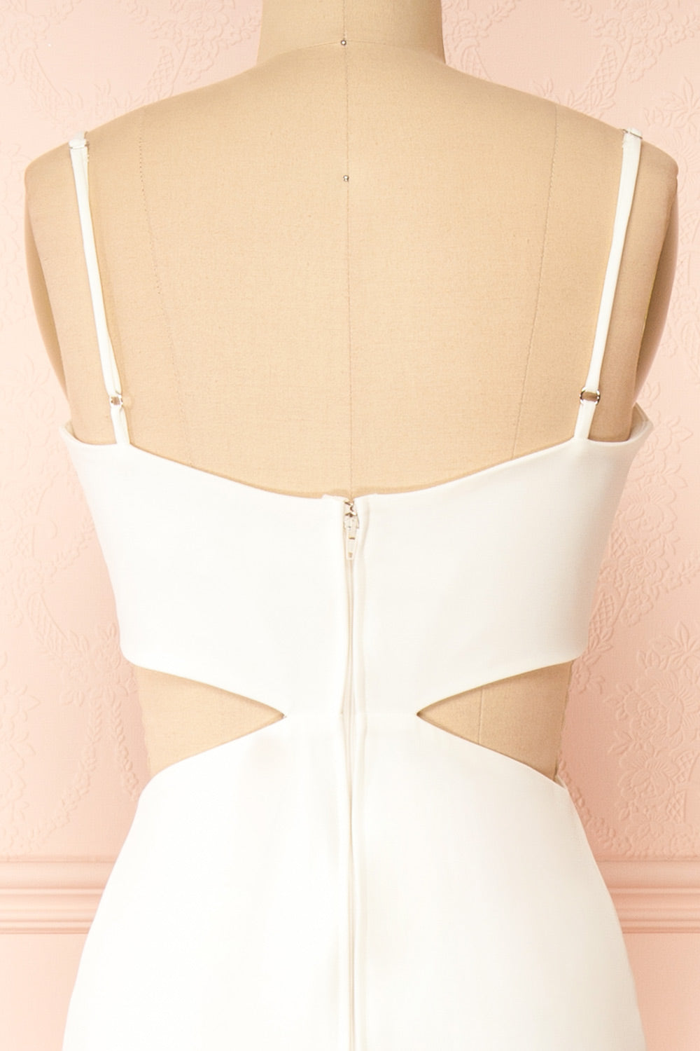 Kamilla Ivory Mermaid Maxi Dress w/ Cut-Outs | Boudoir 1861 back