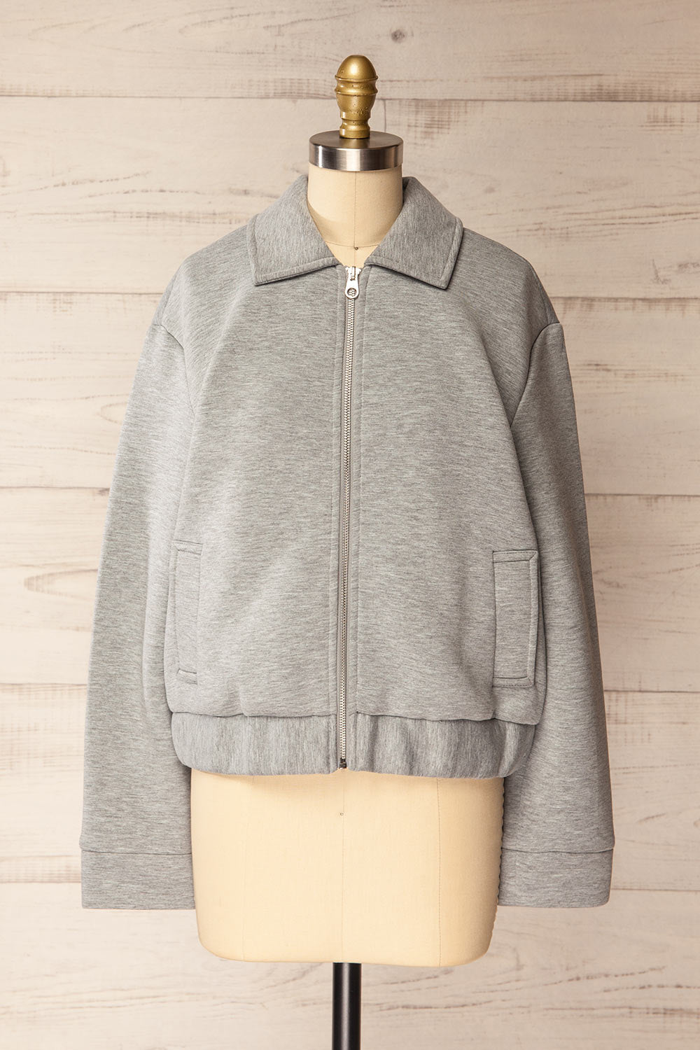 Kamour Grey Sport Jacket with Pockets | La petite garçonne front view