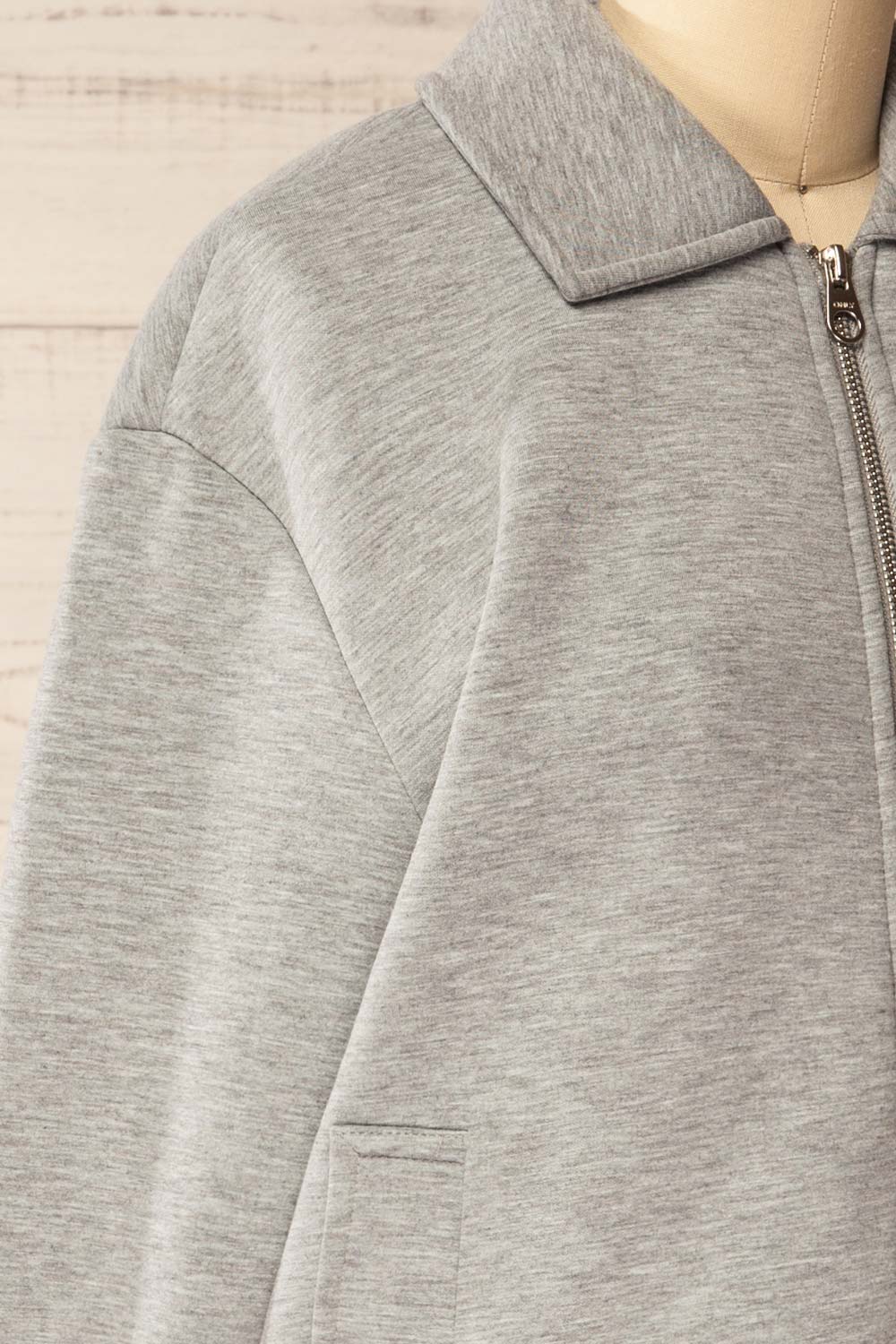 Kamour Grey Sport Jacket with Pockets | La petite garçonne side