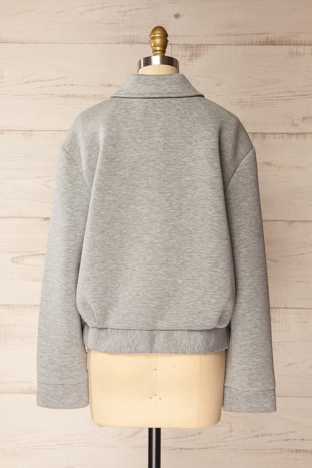 Kamour Grey Sport Jacket with Pockets | La petite garçonne back view