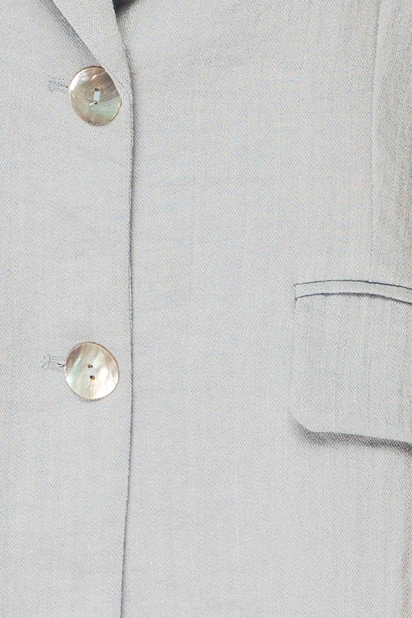 Close-up Kandla Oversized Light Blue Blazer with Lace Cuff Detail at la petite garçonne