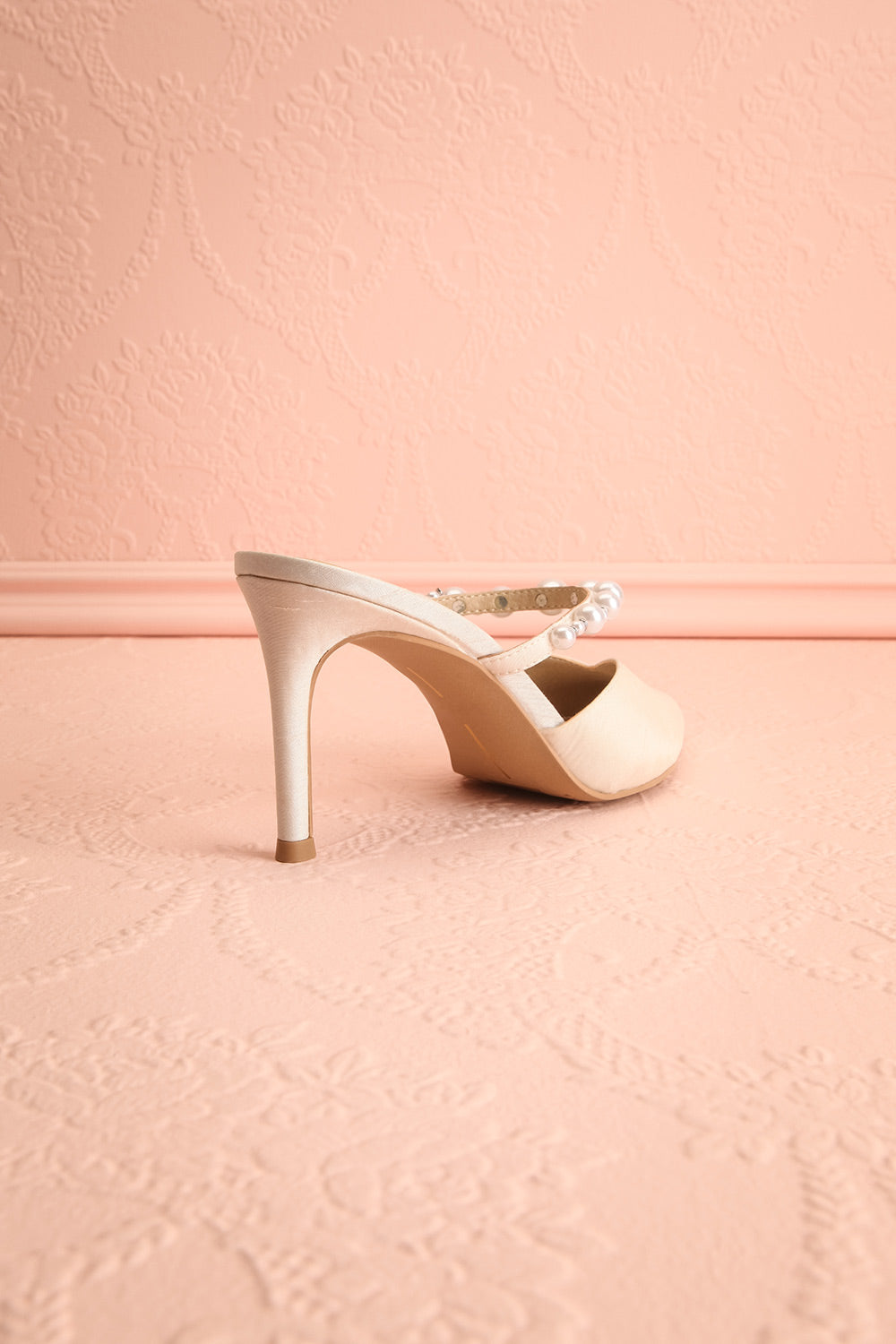 Kanika Pointed-Toes Heel with Pearls | Boudoir 1861 back view
