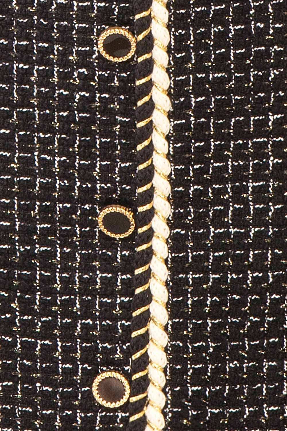 Kannon Short A-Line Black Tweed Skirt | Boutique 1861  fabric 