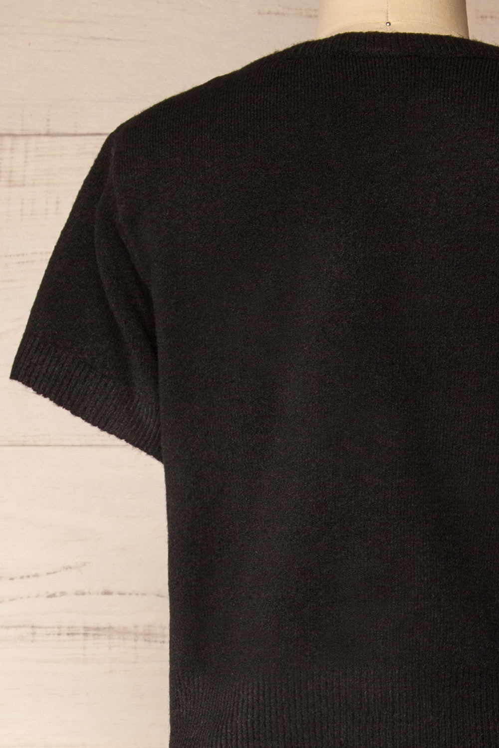 Kano Black Knitted Set with Scarf | La petite garçonne back