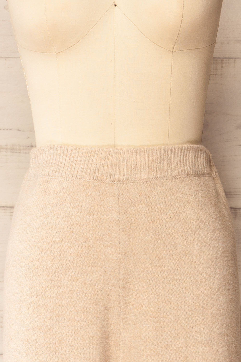 Kano Beige Knitted Set with Scarf | La petite garçonne pants