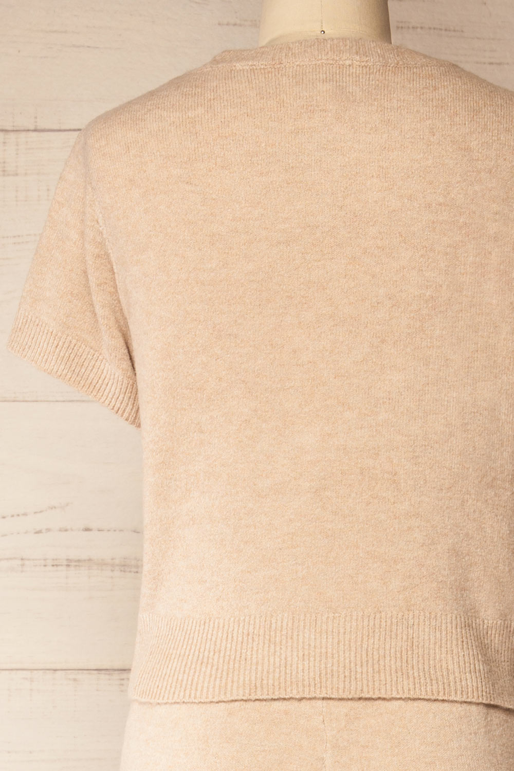 Kano Beige Knitted Set with Scarf | La petite garçonne back