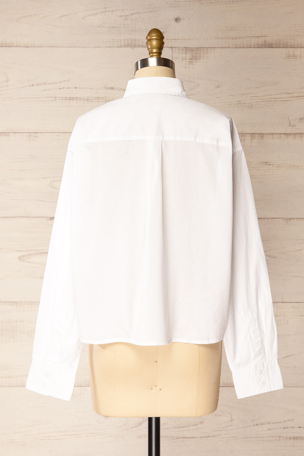 Kasoa White Shirt with Floral Lace | La petite garçonne back view