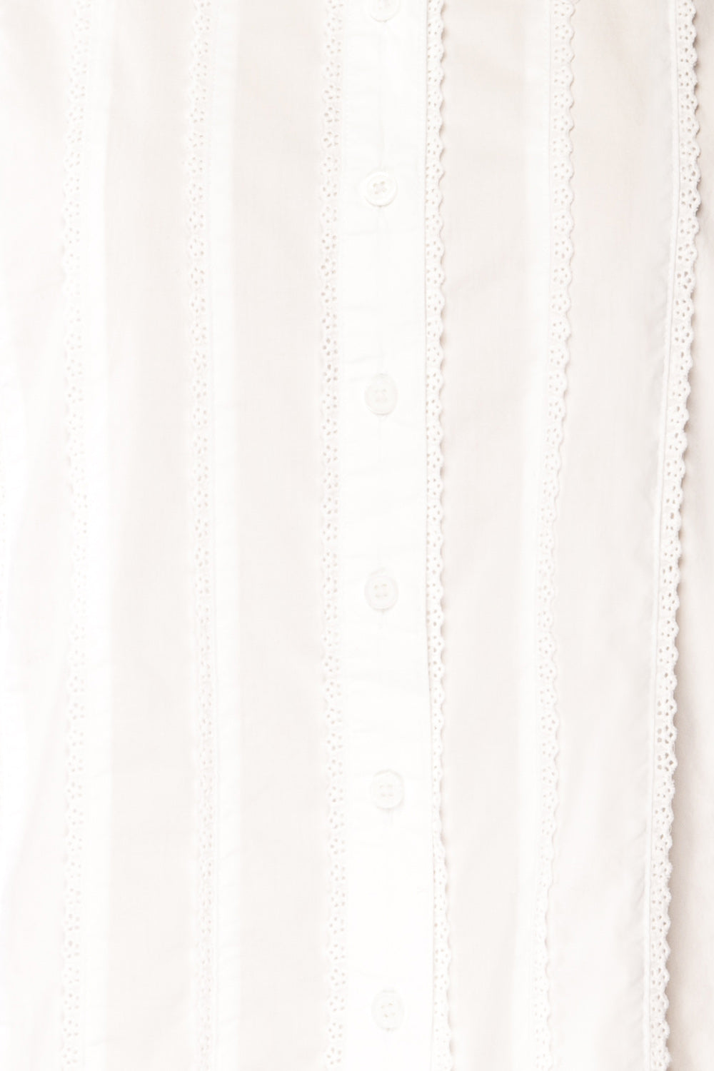 Kasoa White Shirt with Floral Lace | La petite garçonne fabric